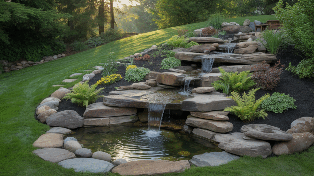 Natural Rock Waterfall