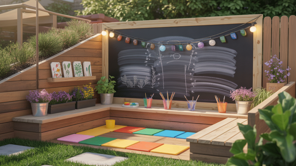 Outdoor Chalk Wall & Art Zone