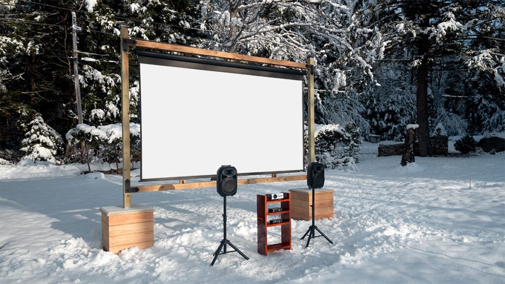 Outdoor Movie Screen Using No Tools