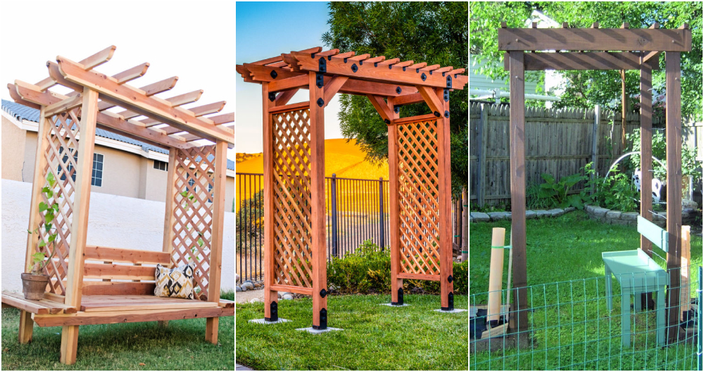 Pallet Arbor Bench - Backyard ideas for DIY projects