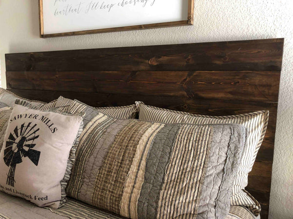 Patched Wood Pattern Headboard