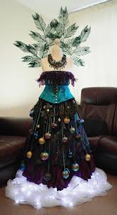 Peacock-Inspired Dress Form Tree