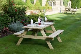 Picnic Table with 4 Benches