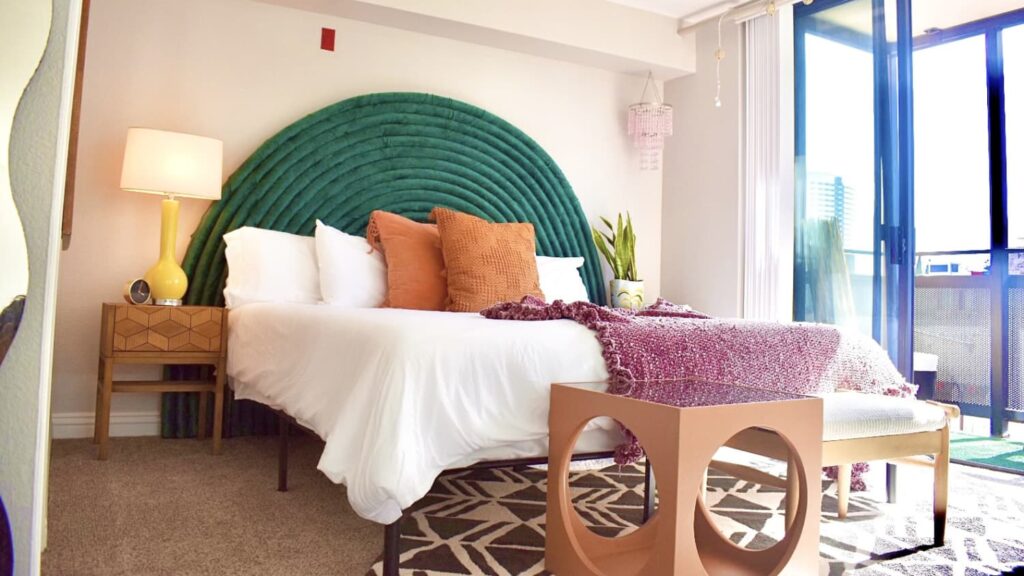 Pool Noodles Tufted Arch Headboard