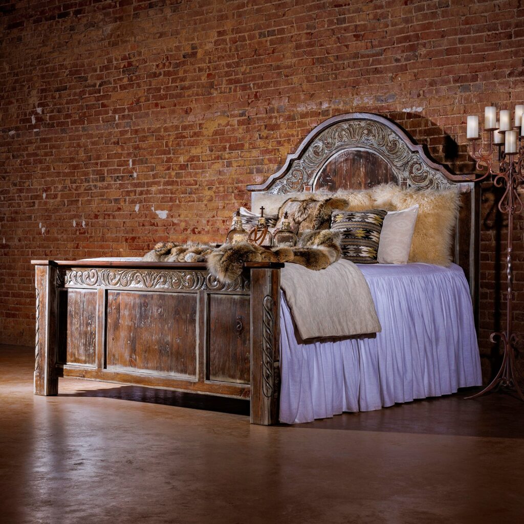 Rustic Curved Wood Headboard