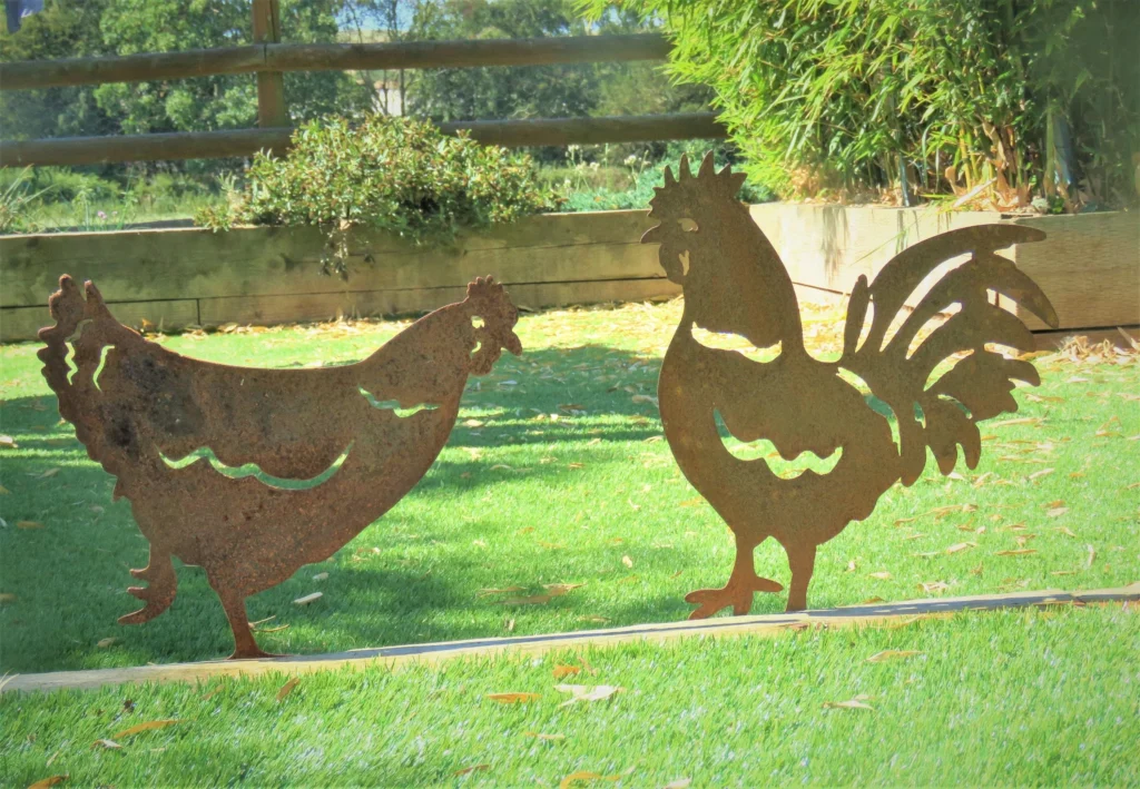 Rusty Metal Rooster Art