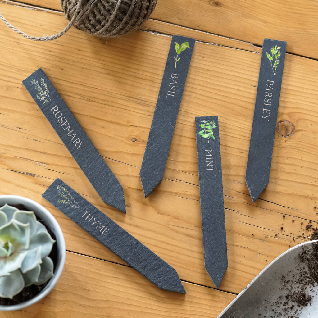 Slate Herb Markers