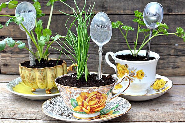 Upcycled Silverware Herb Markers