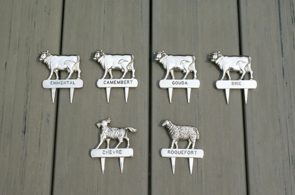 Vintage French Cheese Marker Mirrors
