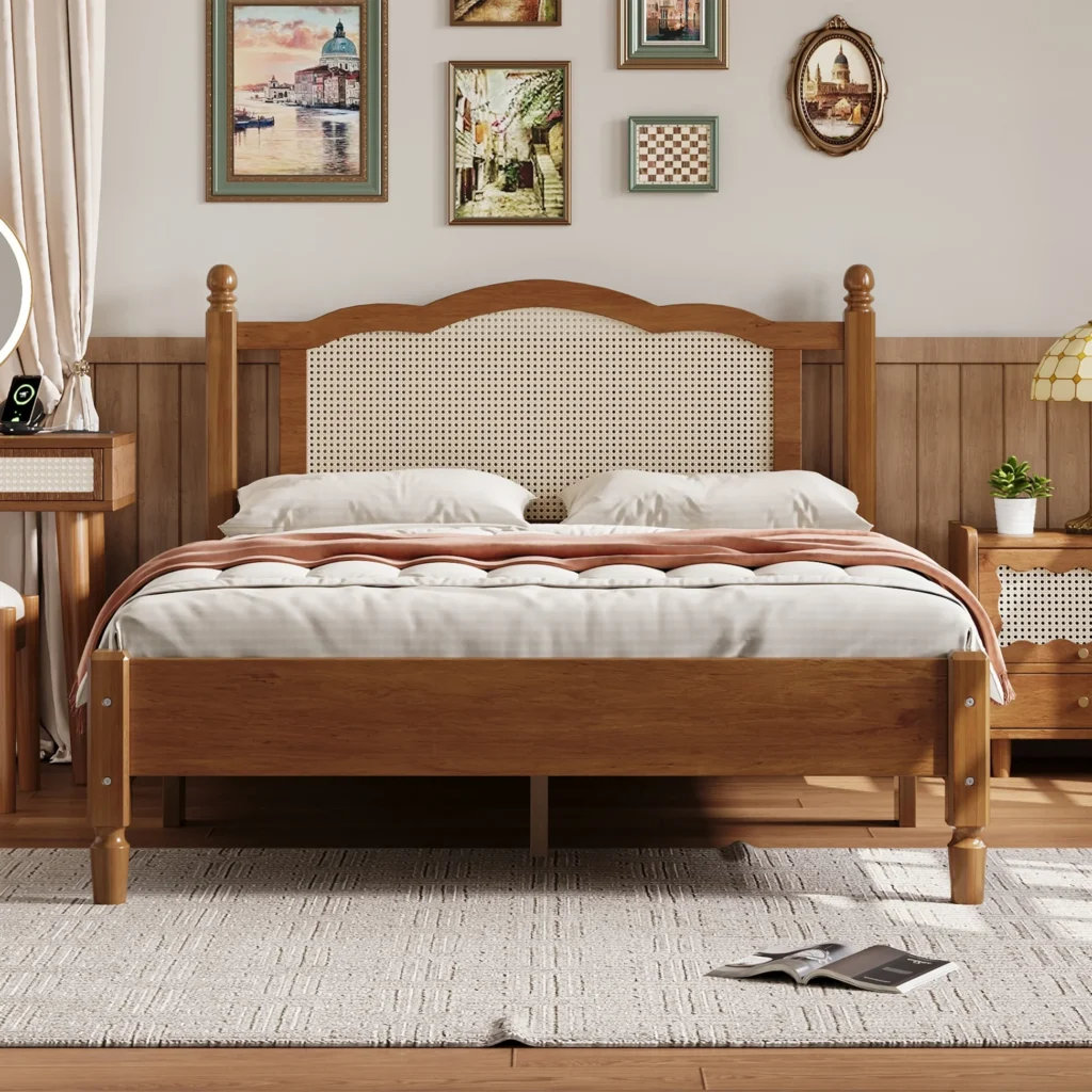 Vintage Wicker Headboard