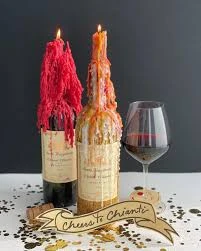 Wine Bottle Drippy Candle Holders