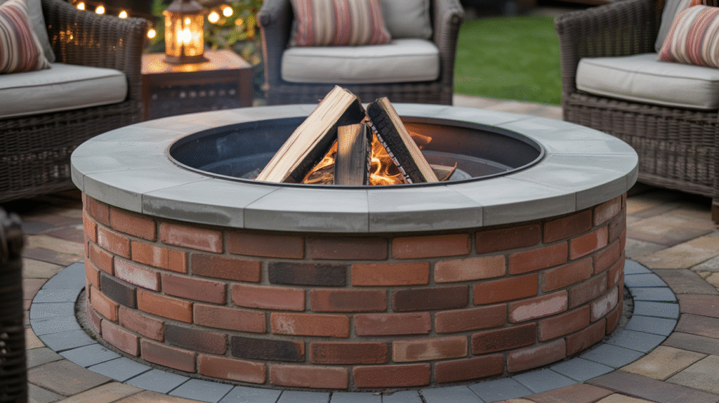 Brick Clad Round Fire Pit