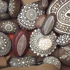 Black and White Mandala Rocks