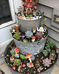 Tiered Fairy Gardens