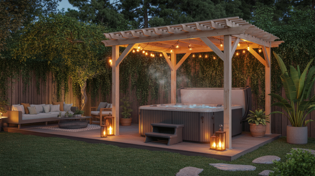  Benefits of a Pergola Above Your Hot Tub