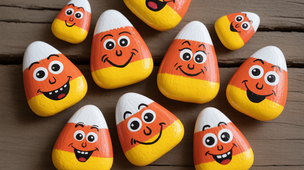 Candy Corn Rock Faces