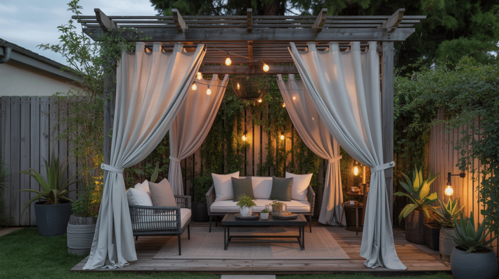Pergola Curtains for Privacy and Coziness