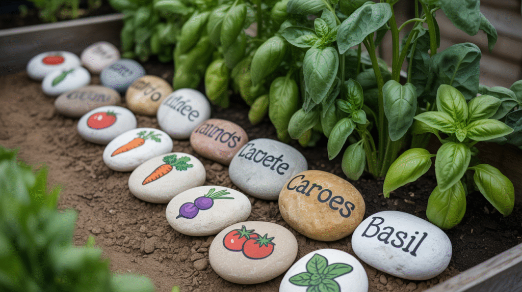 Veggie Garden Rock Markers