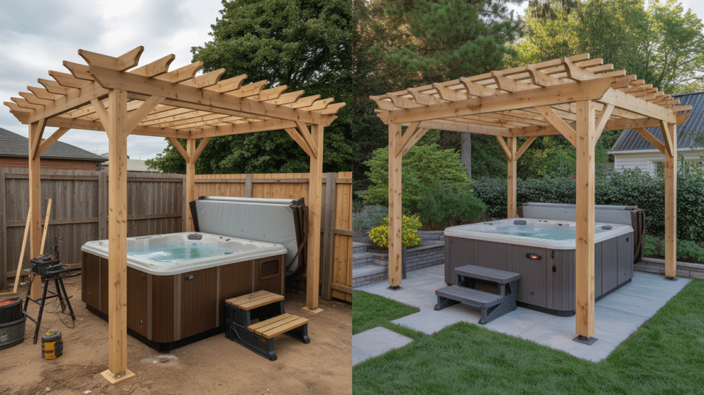 DIY vs. Pergola Kit for Hot Tub