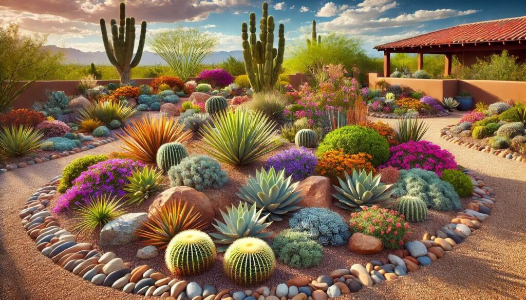 Southwest Style Garden with Cacti