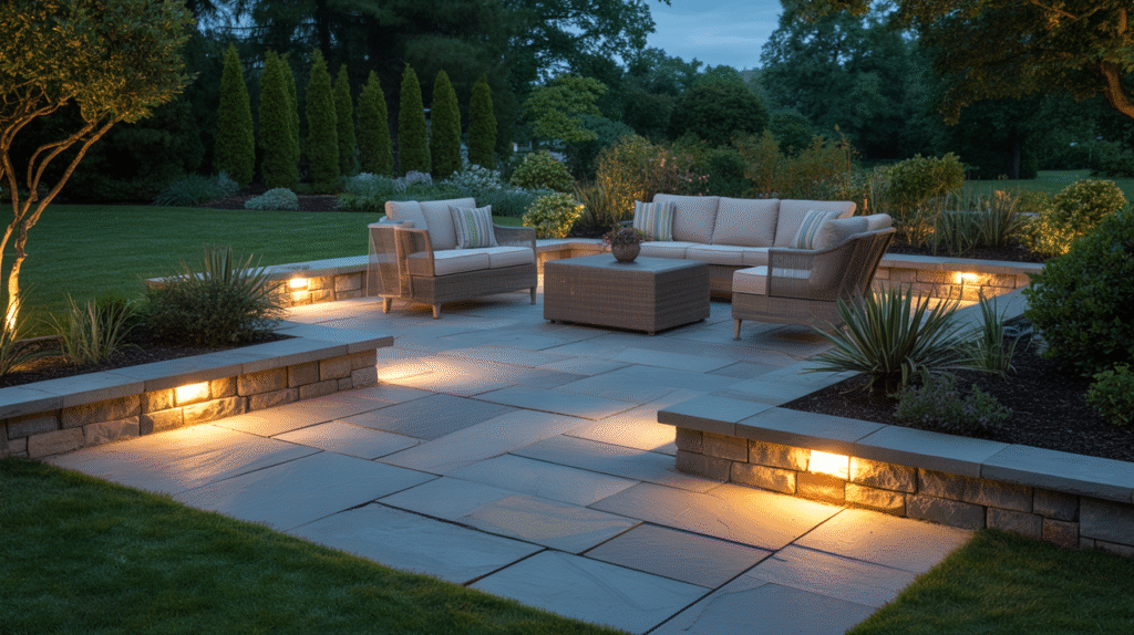 In-Ground Lighting for Flagstone Patios