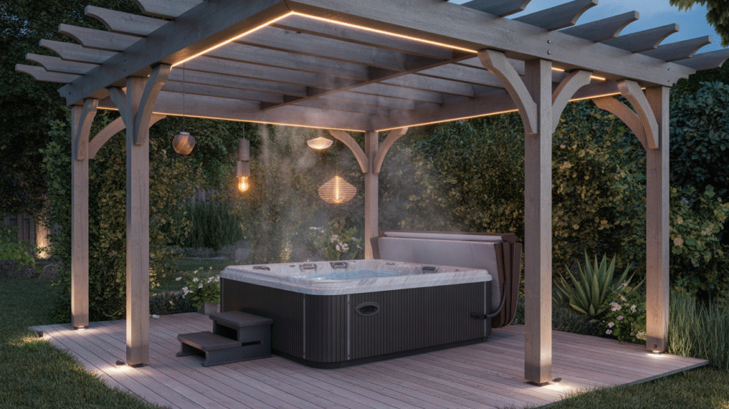 Pergola with Integrated Lighting