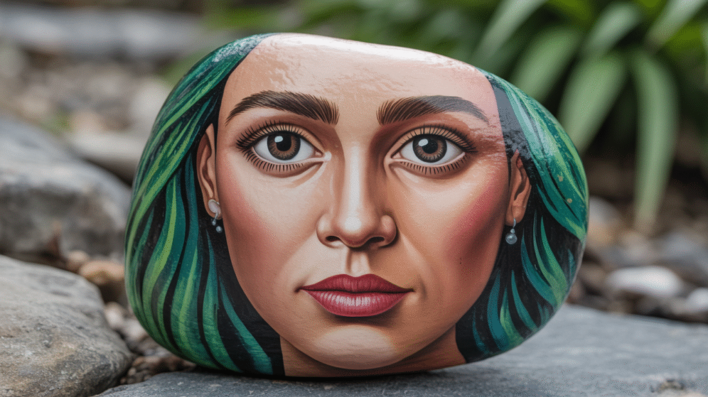 Realistic Painted Rock Faces