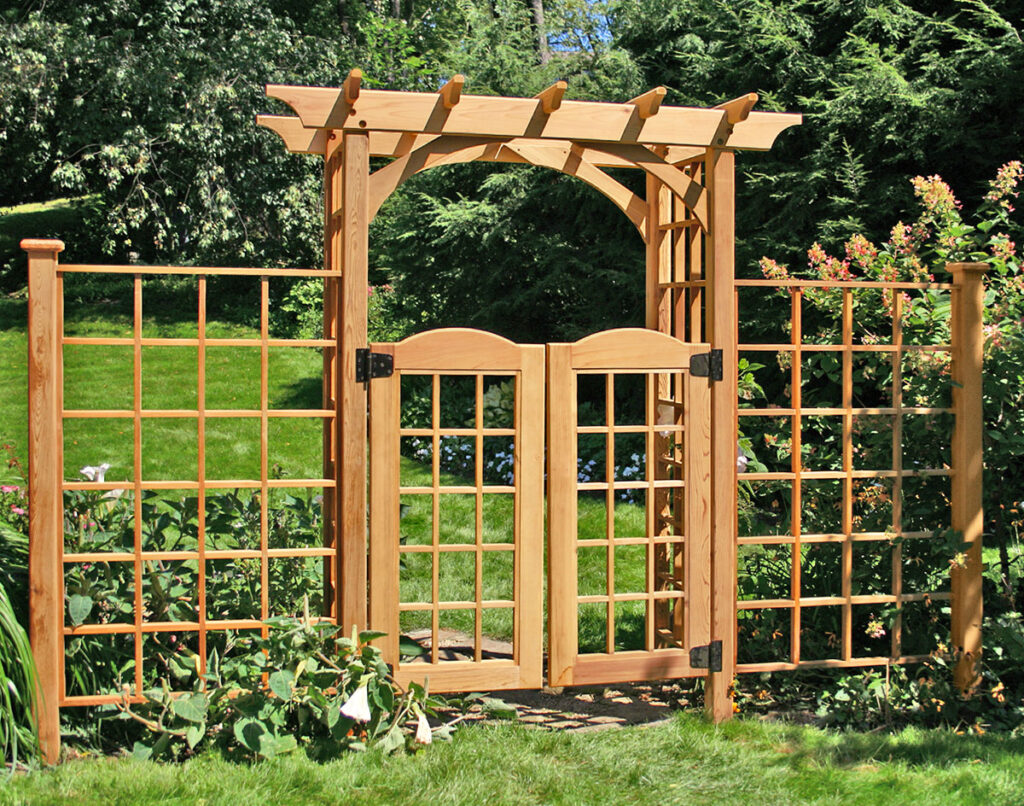 Arbor Gate with Planter Boxes