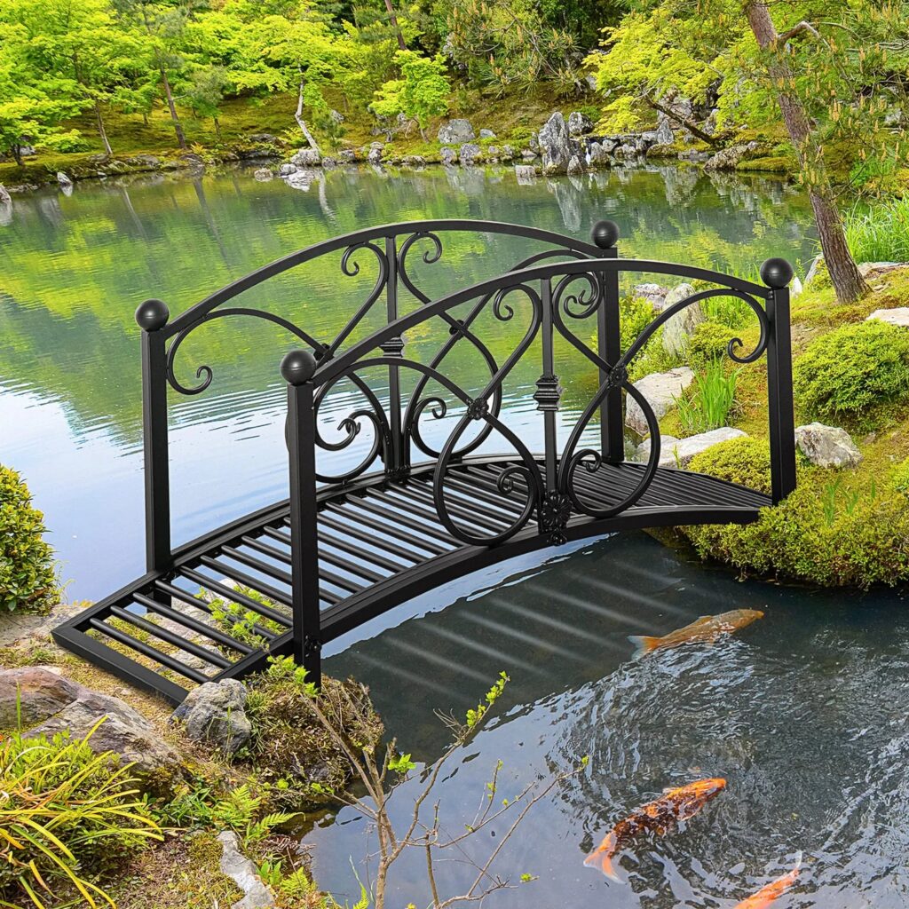 Arched Bridge with Decorative Railings