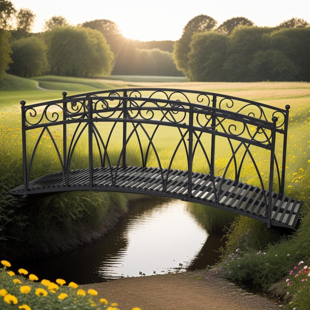  Arched Wooden Footbridge