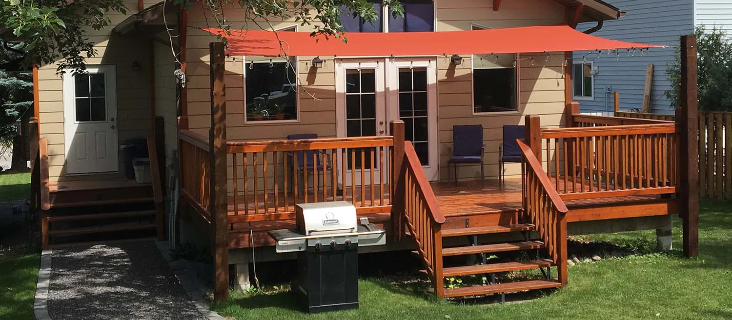 Create a Covered Deck with Rectangular Shade Sails