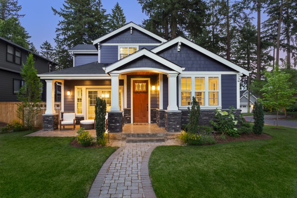 Deep Sea Blue with Stone Accents