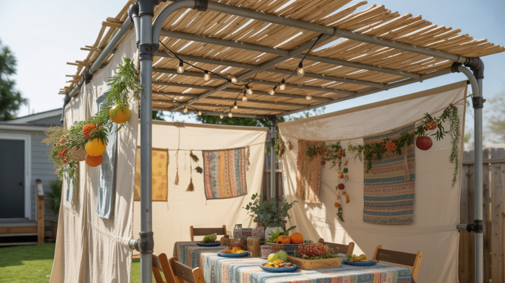 EMT and Sun Blocker Tarp Sukkah Plan