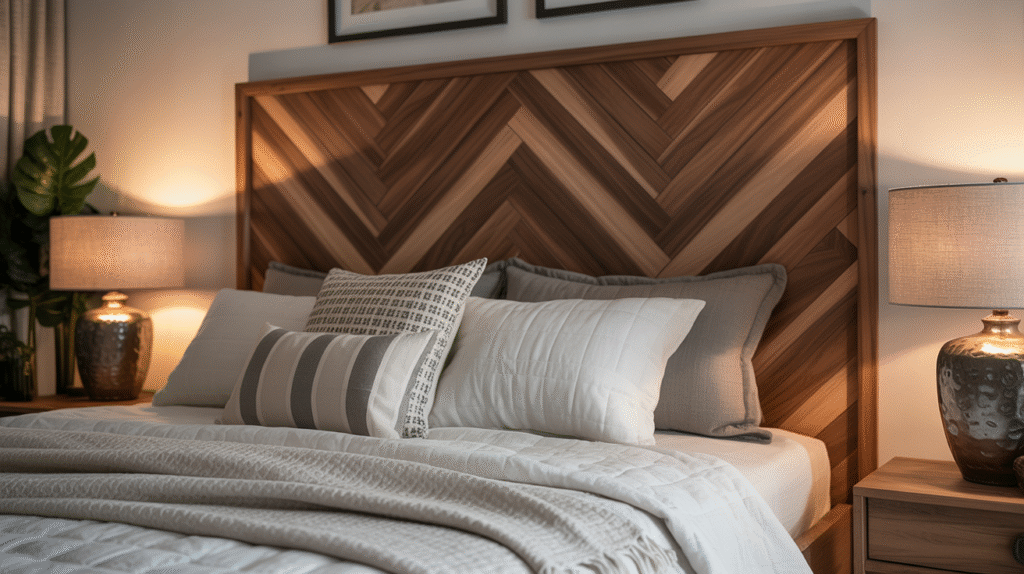 Elegant Thick Herringbone Headboard