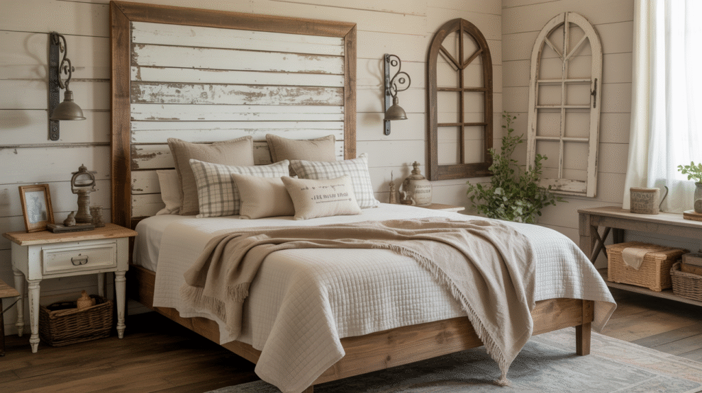 Farmhouse Style DIY Headboard Ideas