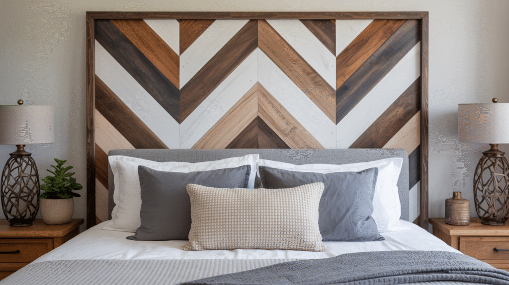 For Even More DIY Herringbone Headboard Inspiration