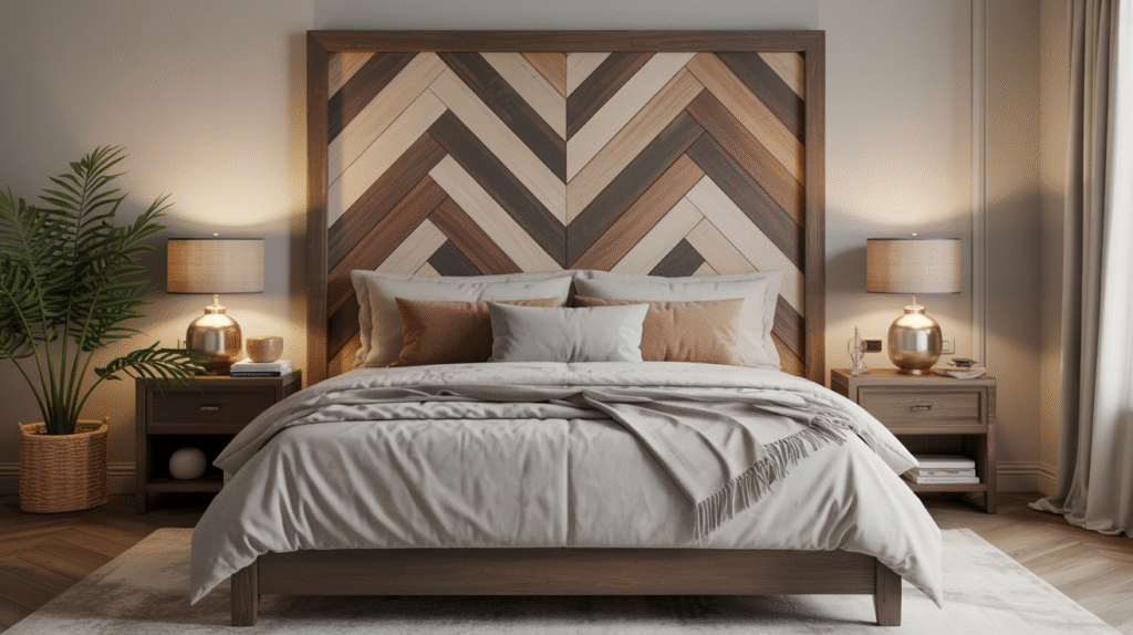 Framed Herringbone Headboard