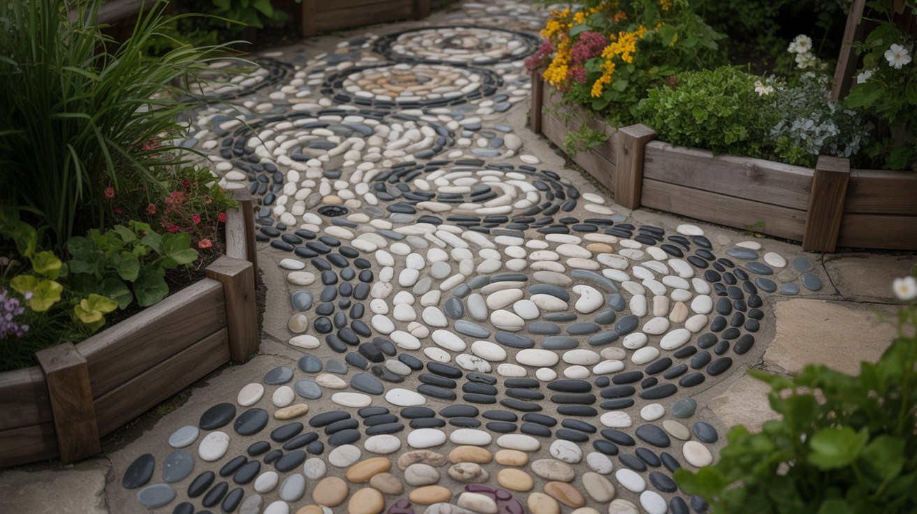 Garden Pebble Mosaics