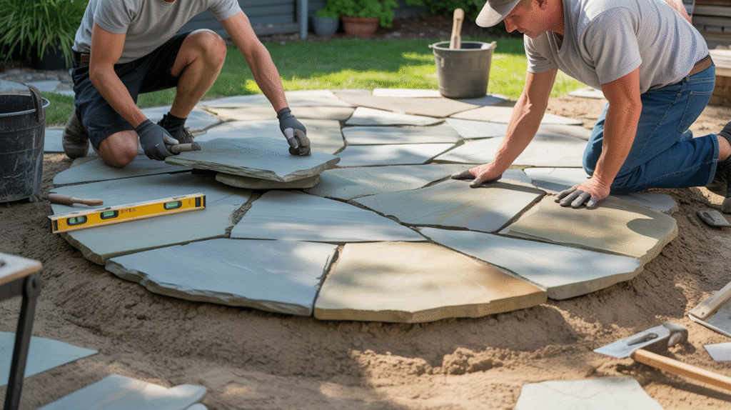 How to Install Flagstone Patio Designs
