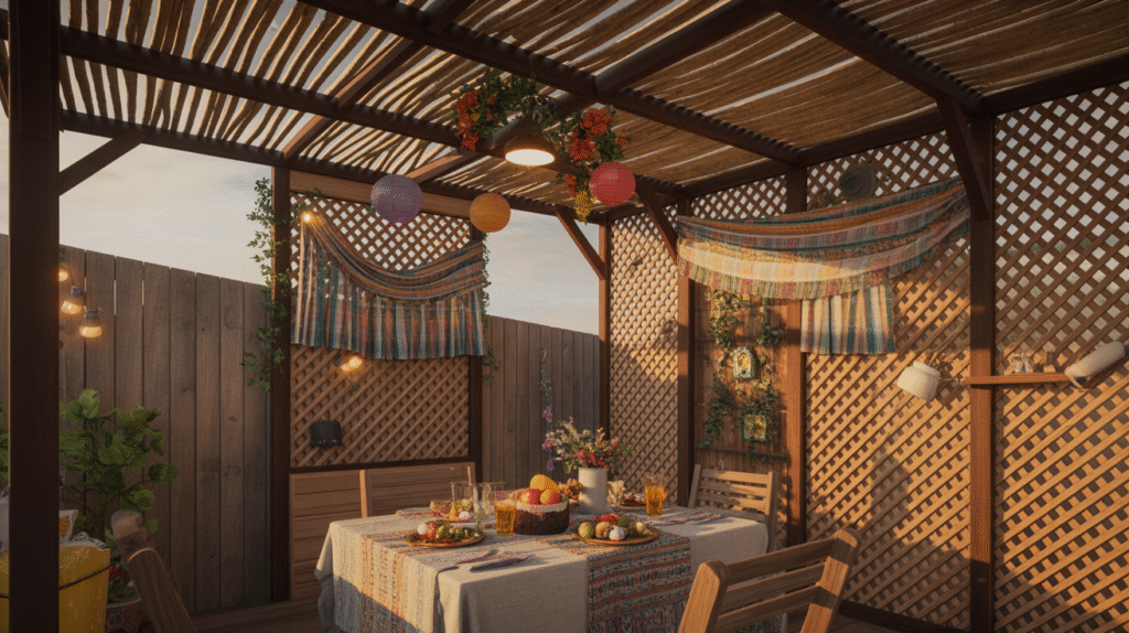 Lattice and Reed Sukkah Plan
