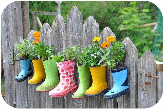 Mini Rain Boot Planters