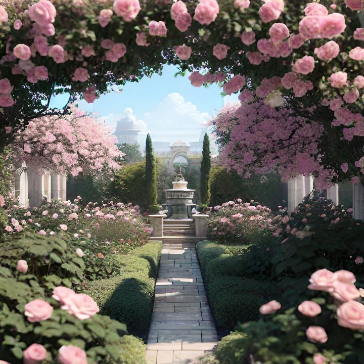 Modern Minimalist Rose Garden