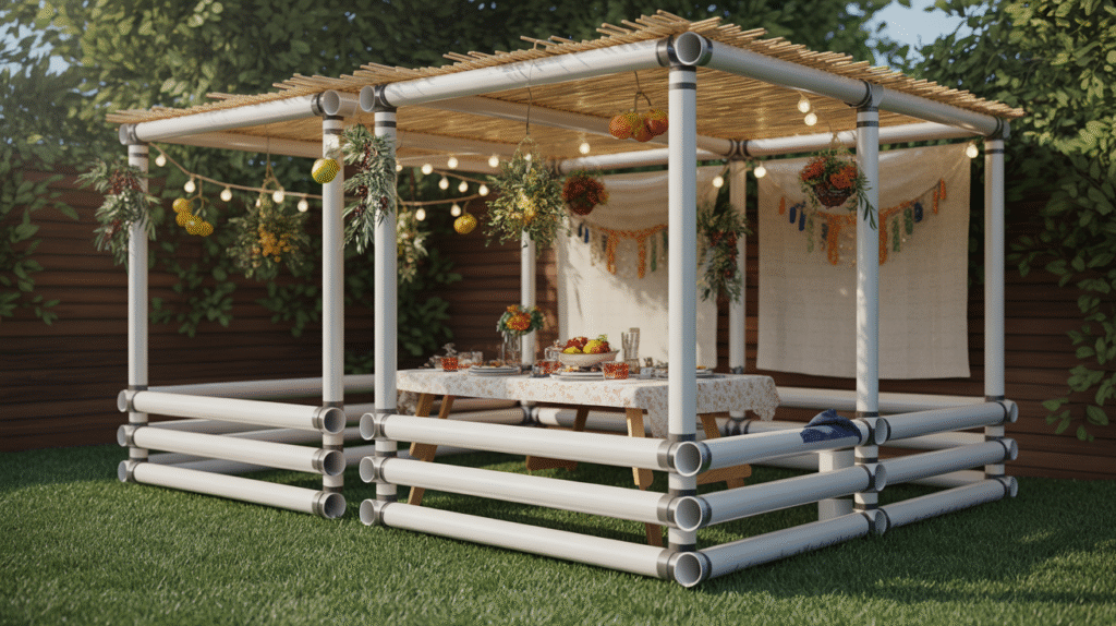 PVC Sukkah with Only 31 Cuts