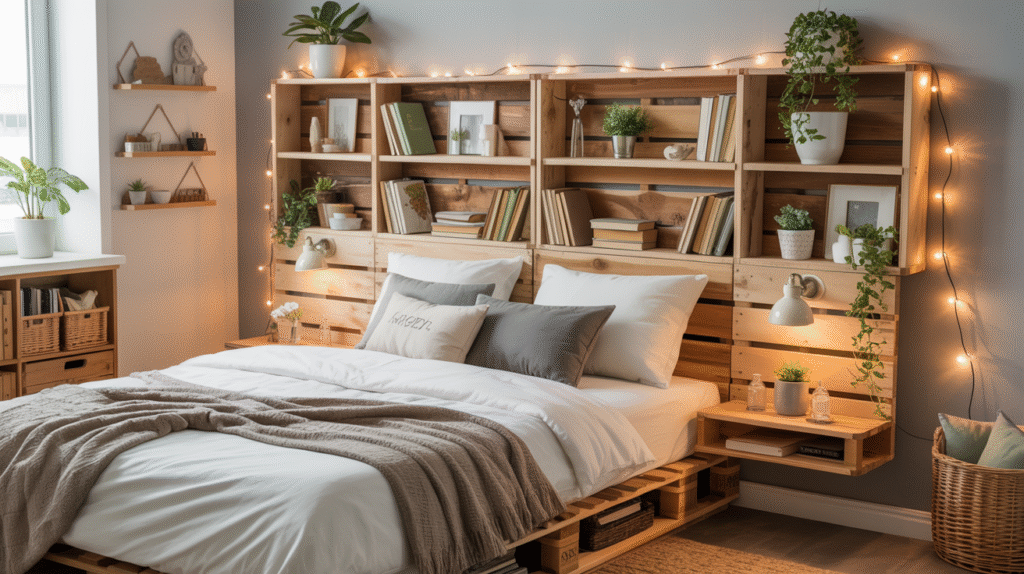  Storage Shelf DIY Headboard Ideas