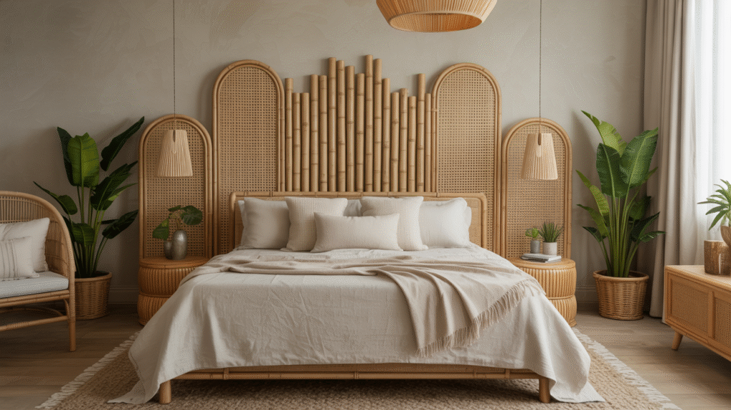Unique Bamboo DIY Headboard Ideas