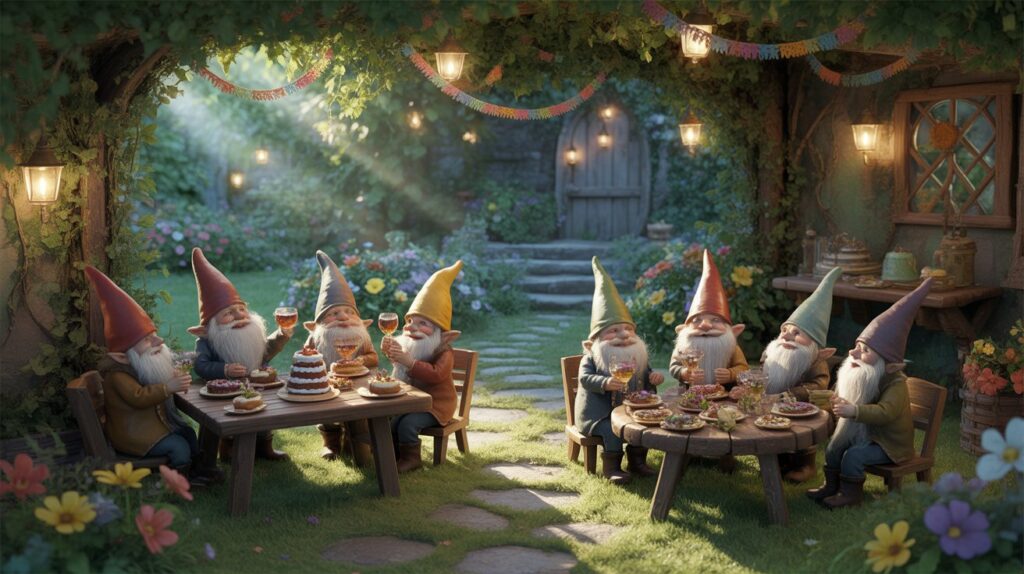 Gather Gnomes for a Garden Party