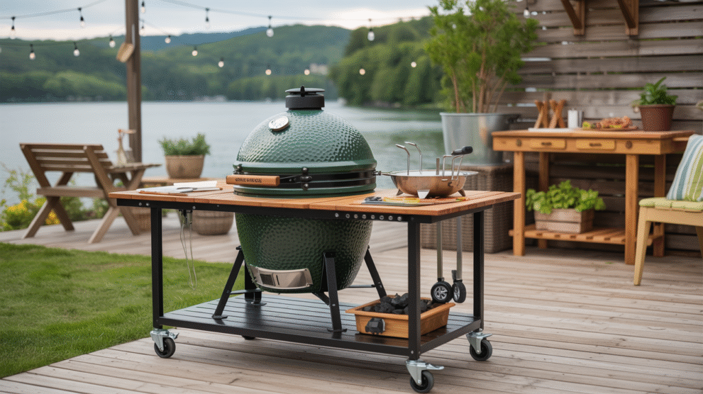 Portable Big Green Egg Outdoor Kitchen Ideas
