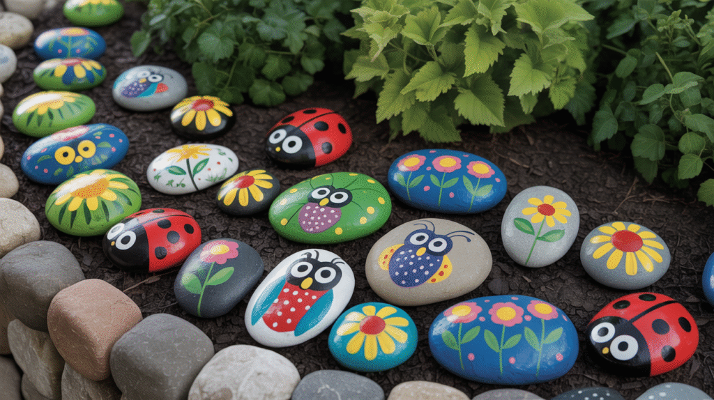 Whimsical Painted River Rocks