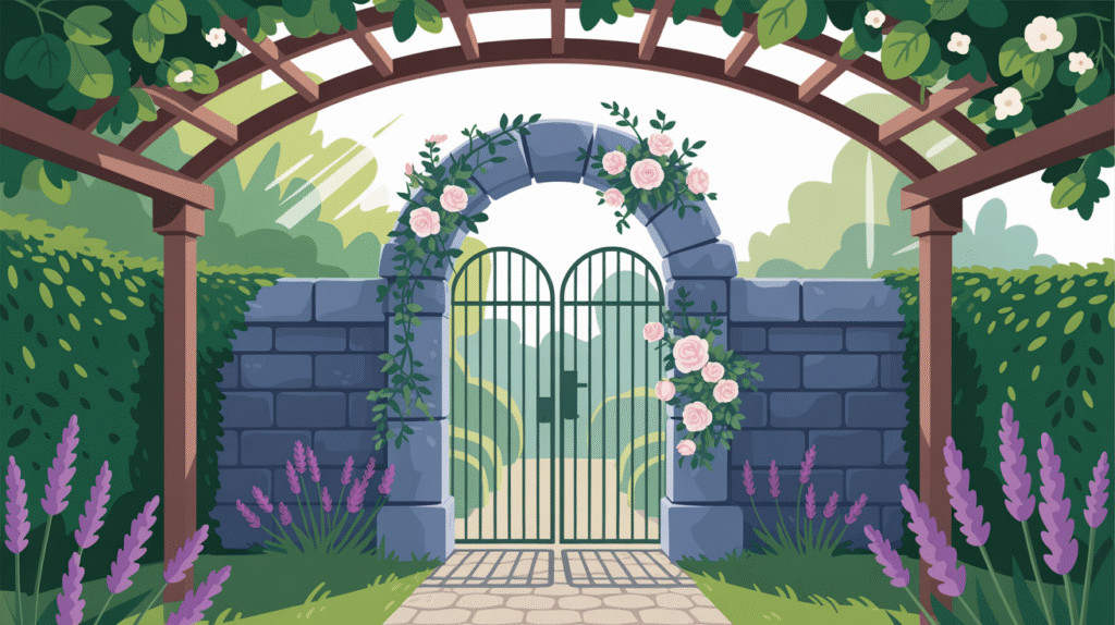 Gate with Upside-Down Arch Detail