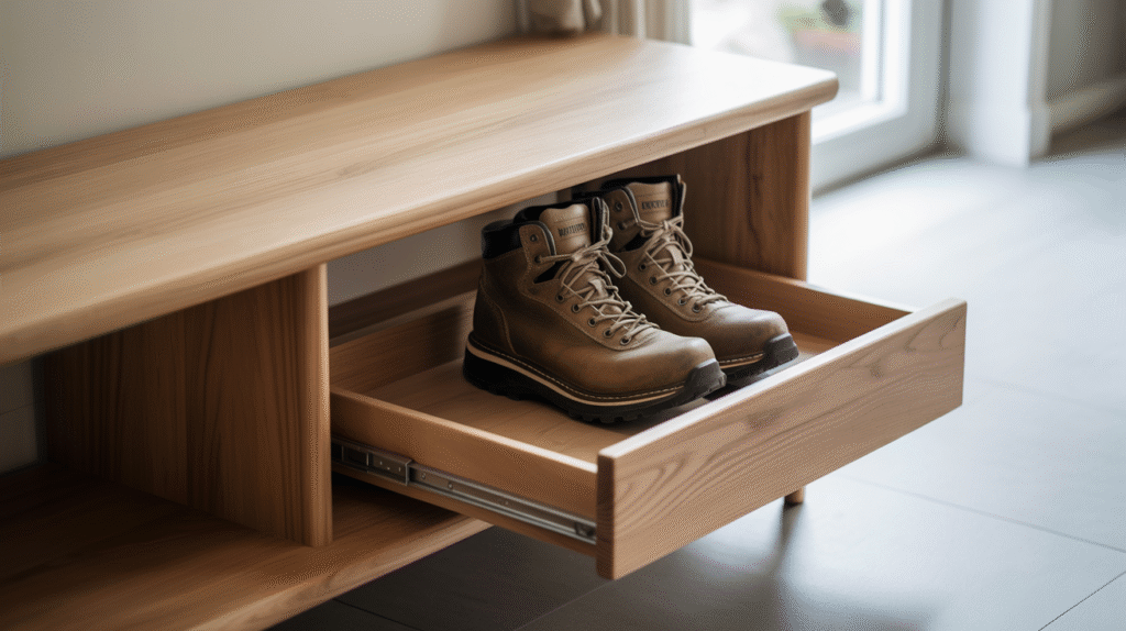 Create a Bench with Hidden Boot Rack